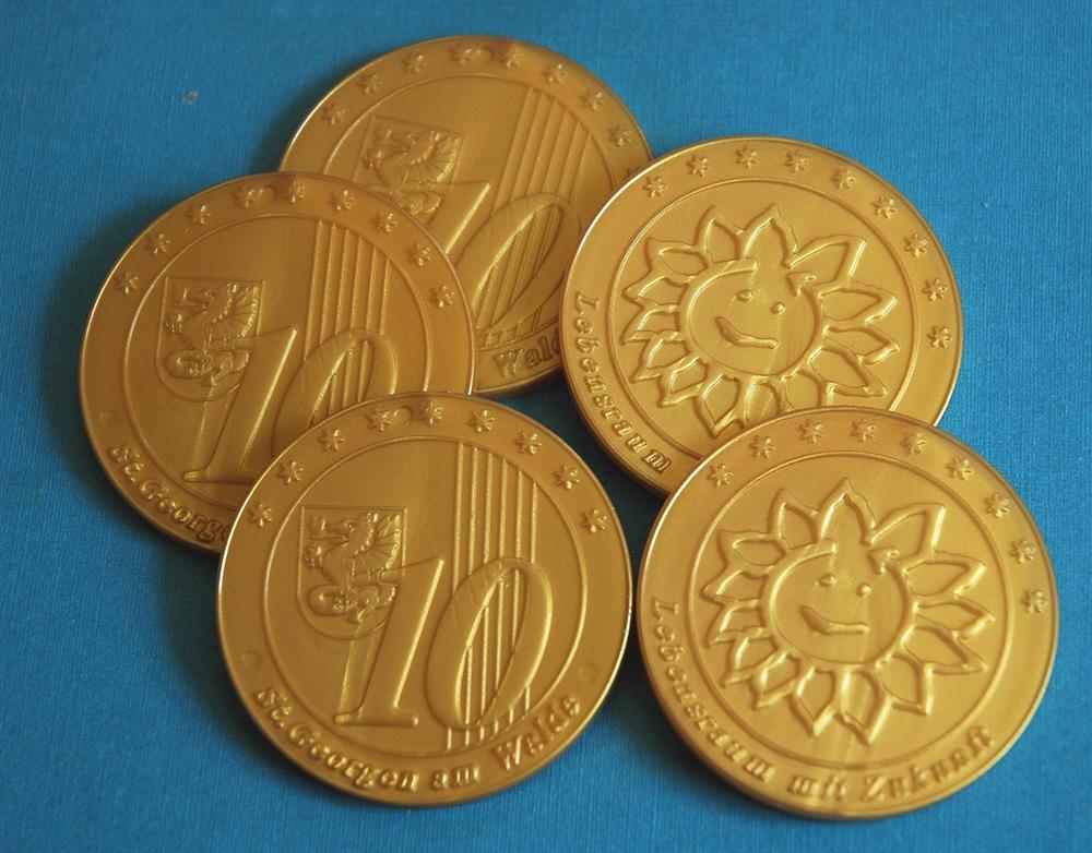 Einkaufs-/Geschenksmünzen St. Georgen am Walde